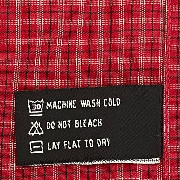 Nicklaus Red Plaid Button-Down Men’s Shirt Size Medium - Picture 7 of 10